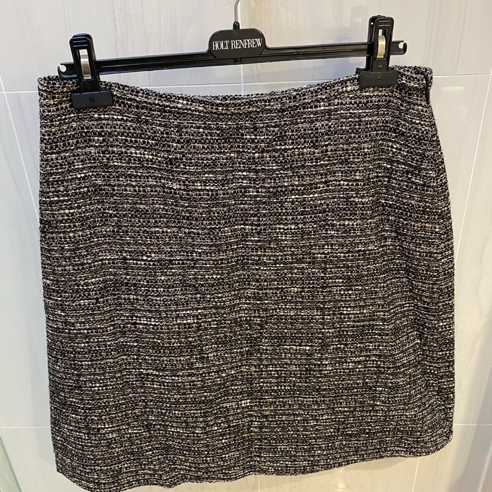 Piazza Sempione Black, grey and white slight A-line skirt